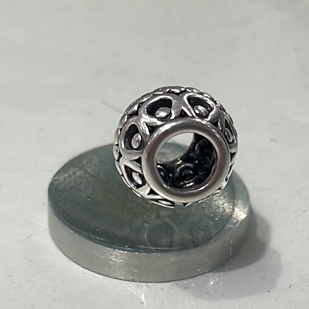 Pandora Silver Lining Clouds Charm/Bead Sterling Silver ALE 925 790458 - Picture 3 of 4